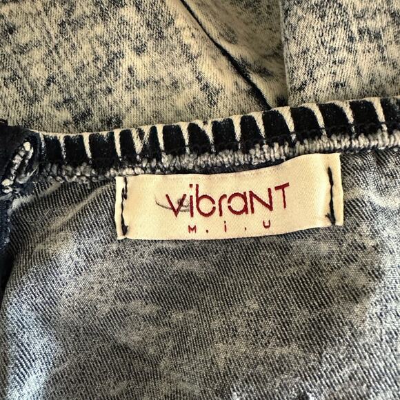 Women’s Denim Mini Strapless Dress By Vibrant - Picture 3 of 5